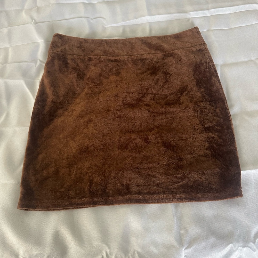 La Hearts Chocolate Brown Pencil Skirt